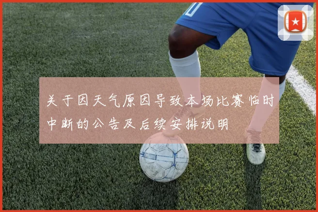 关于因天气原因导致本场比赛临时中断的公告及后续安排说明